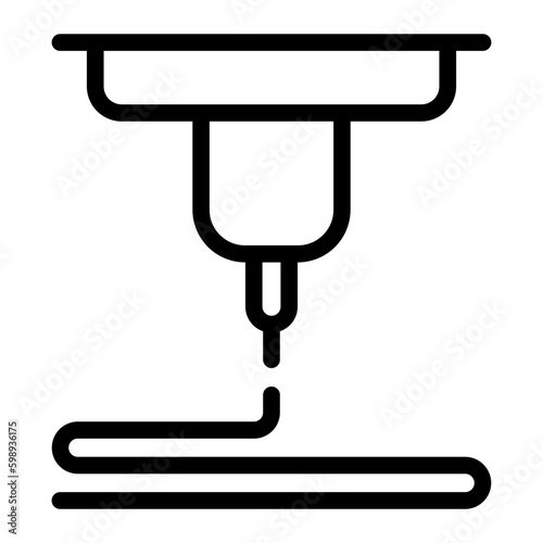 3d printing line icon