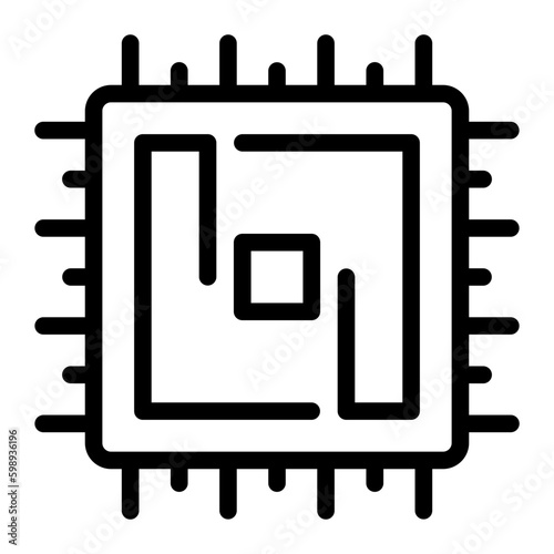 cpu line icon