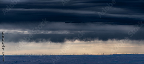 Nubes de tormenta en el atardecer de Gúdar