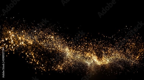 gold sparkle on black background