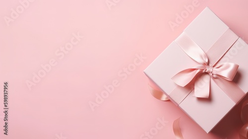 pink gift box on pink background © id512