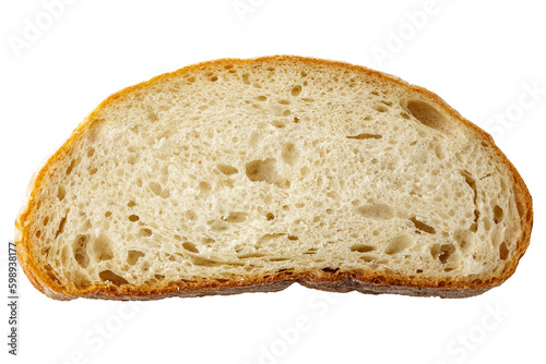 Slice of the bread isolated over the white background	