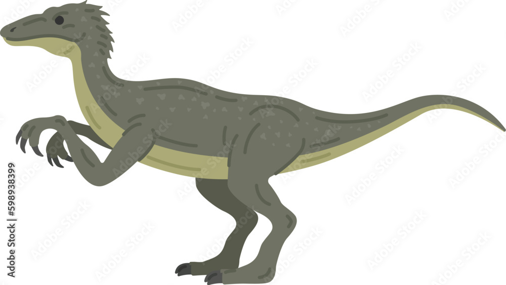 Fototapeta premium 恐竜のラプトルのイラスト