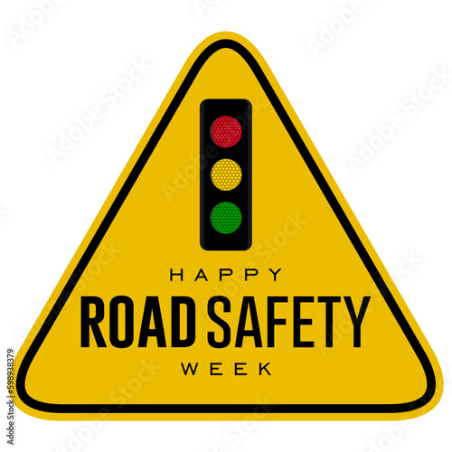 road safety week, Holiday concept. Template for background, banner, card, poster, t-shirt with text inscription