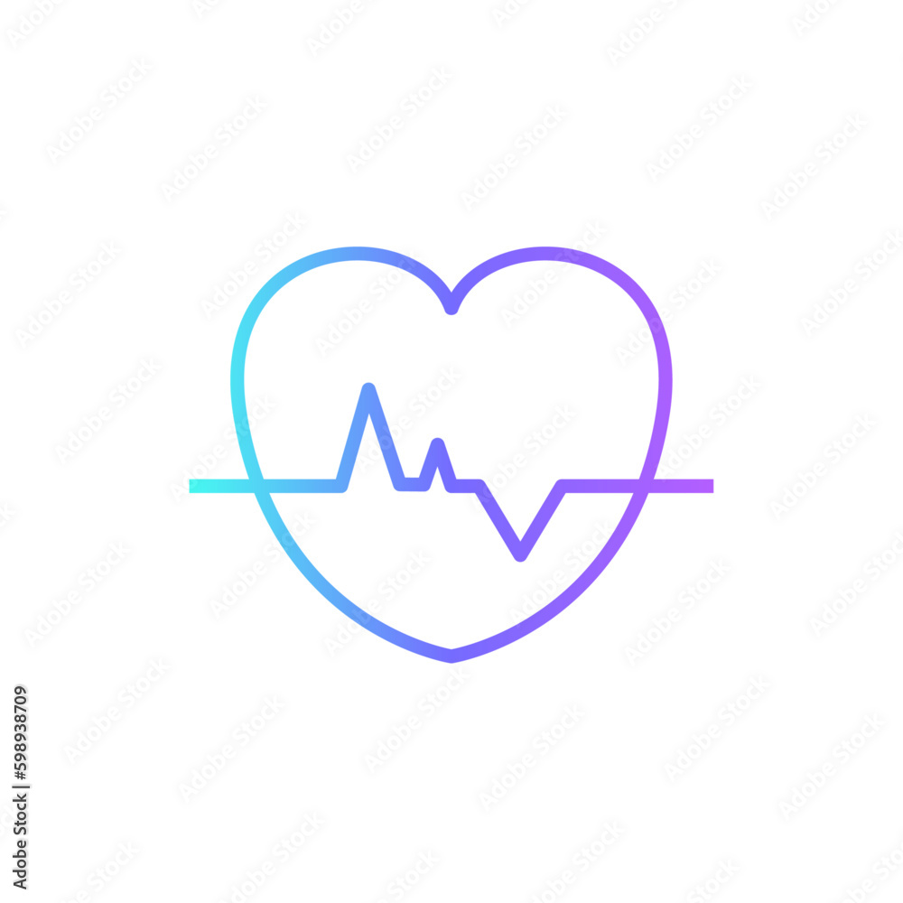 Heart Rate Digital Healthcare icon with blue duotone style. heartbeat, pulse, medical, cardiogram, wave, cardiology, cardiac. Vector illustration Heart Rate Digital Healthcare icon with blue duotone style. heartbeat, pulse, medical, cardiogram, wave, cardiology, cardiac. Vector illustration