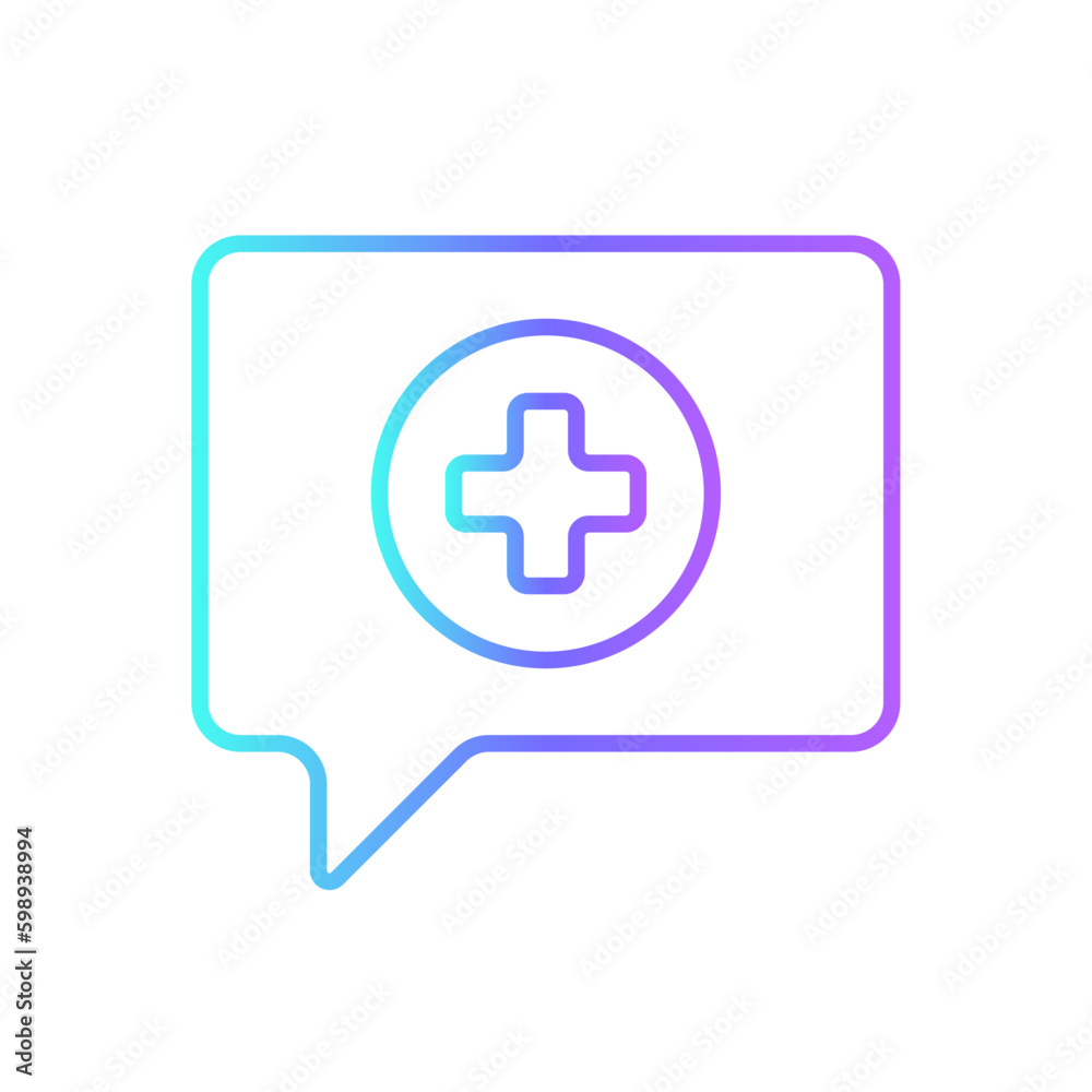 Medical Chat Digital Healthcare icon with black outline style. care, medicine, service, consultation, talk, mobile, web. Vector illustration Medical Chat Digital Healthcare icon with black outline style. care, medicine, service, consultation, talk, mobile, web. Vector illustration