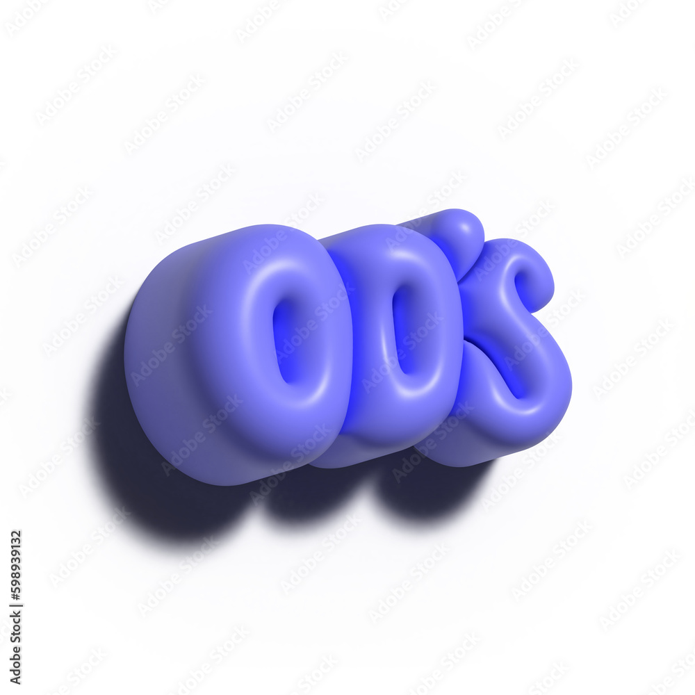Raster 3d modeling clay word - 00's. Realistic 3d render lettering on purple background. Creative monochrome colorful design. Volume cartoon style. Raster 3d modeling clay word - 00's. Realistic 3d render lettering on purple background. Creative monochrome colorful design. Volume cartoon style.