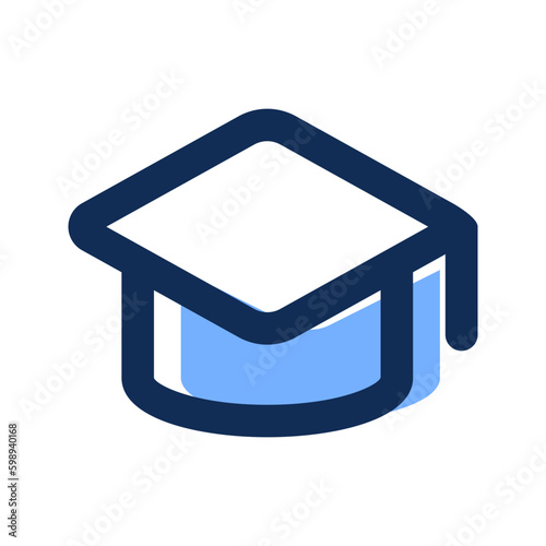 graduation cap filled line icon