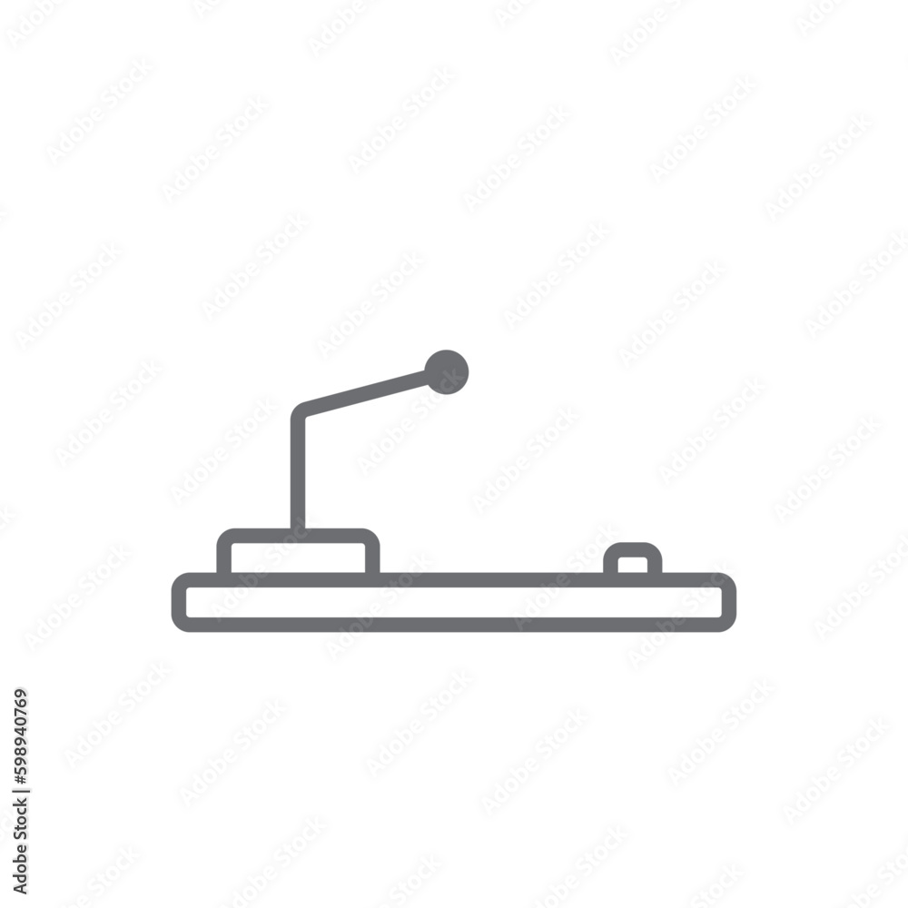 Mic Meeting icon with black outline style. microphone, audio, studio, music, sound, voice, speech. Vector illustration Mic Meeting icon with black outline style. microphone, audio, studio, music, sound, voice, speech. Vector illustration