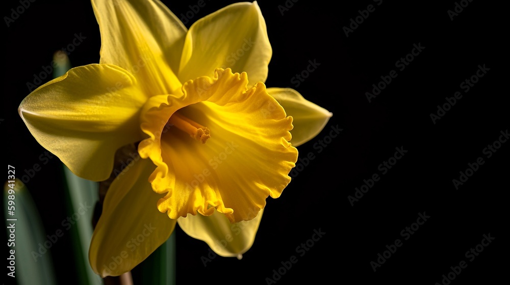 daffodil on black background generative ai daffodil on black background generative ai