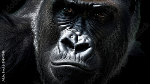 gorilla face generative ai © Scheidle-Design