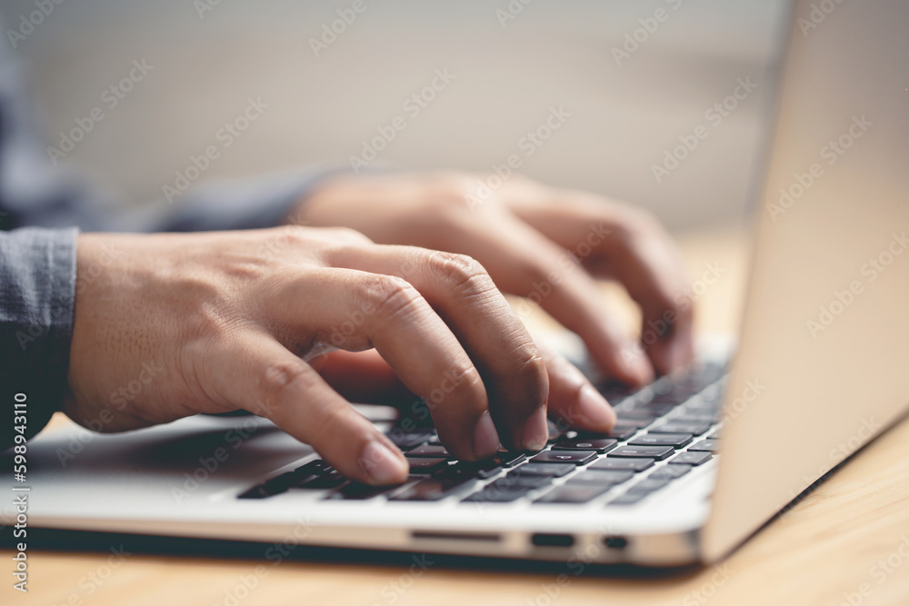Connect online business using laptop. or Sitting work at cafe. Connect online business using laptop. or Sitting work at cafe.