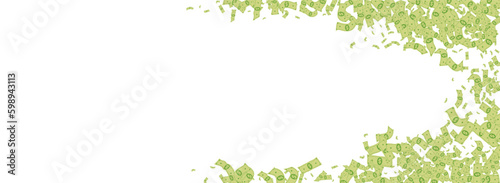 Paper Finance Vector White Panoramic Background.