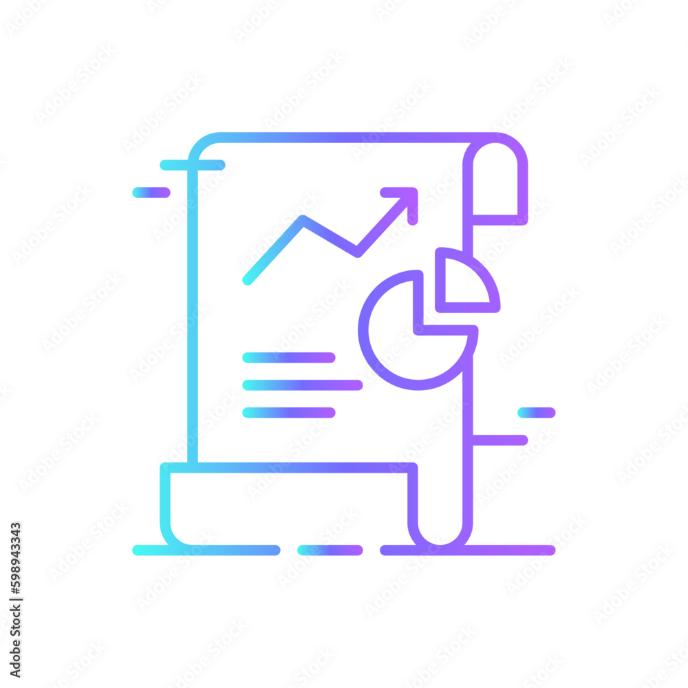 Analytics Crisis management icon with blue duotone style. chart, analysis, graph, growth, diagram, information, statistics. Vector illustration