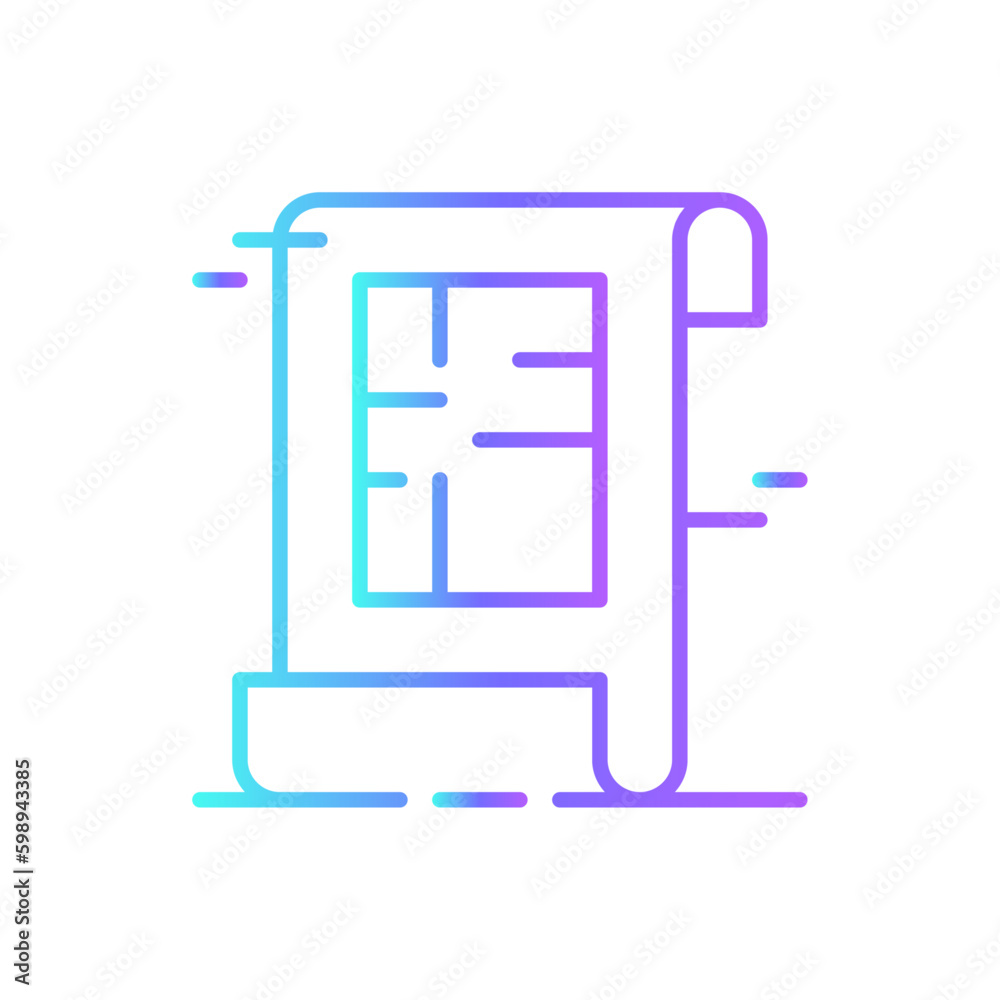 Architecture Crisis management icon with blue duotone style. construction, building, plan, architect, project, engineer, structure. Vector illustration Architecture Crisis management icon with blue duotone style. construction, building, plan, architect, project, engineer, structure. Vector illustration