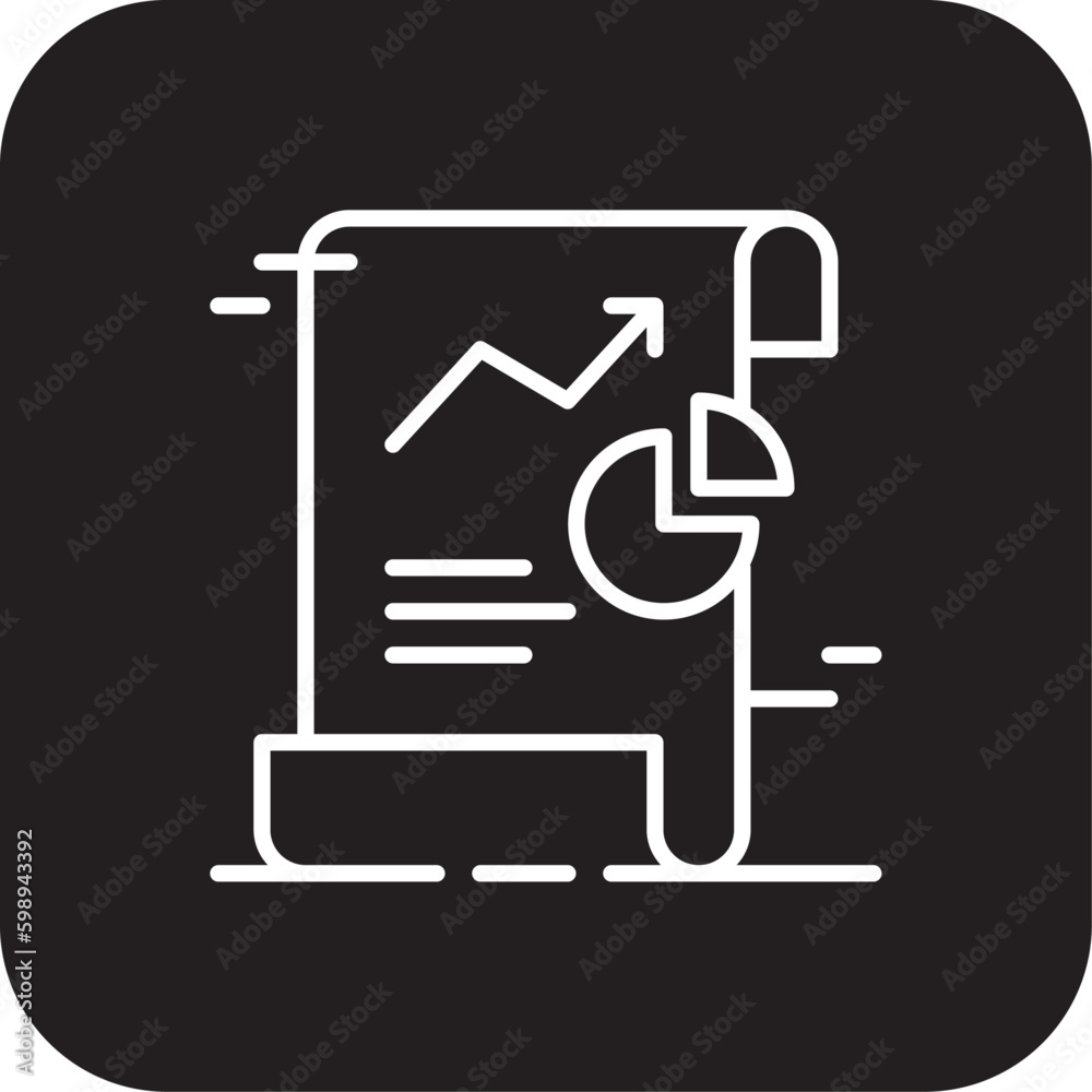 Analytics Crisis management icon with black filled line style. chart, analysis, graph, growth, diagram, information, statistics. Vector illustration