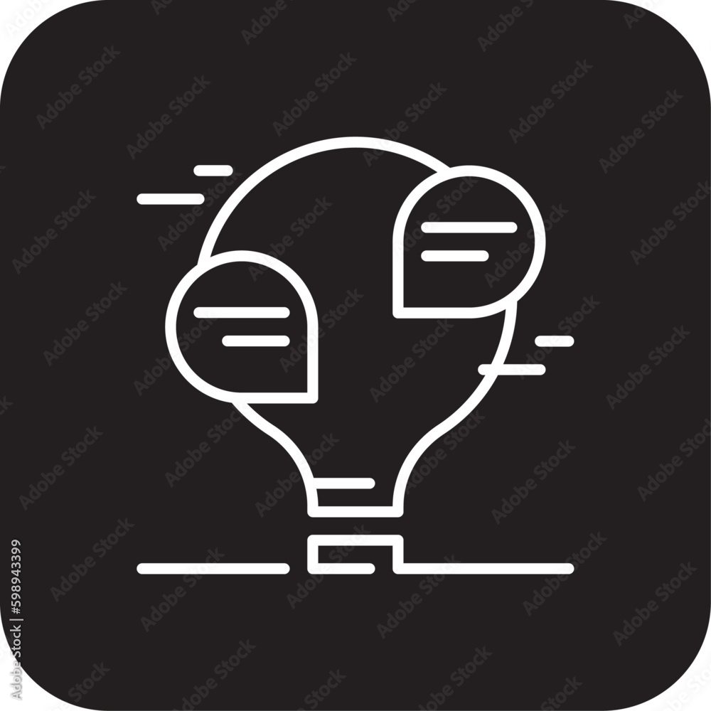 Creative Talk Crisis management icon with black filled line style. speech, chat, idea, speak, dialog, identity, media. Vector illustration Creative Talk Crisis management icon with black filled line style. speech, chat, idea, speak, dialog, identity, media. Vector illustration
