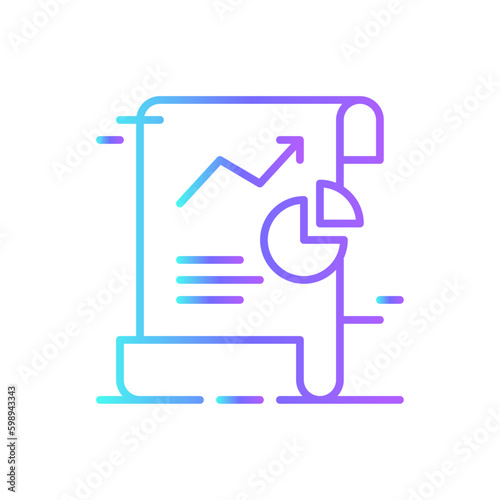 Analytics Crisis management icon with blue duotone style. chart  analysis  graph  growth  diagram  information  statistics. Vector illustration