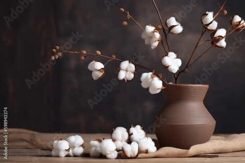 Cotton Blooms: A Delicate Touch of Nature in a Vase
