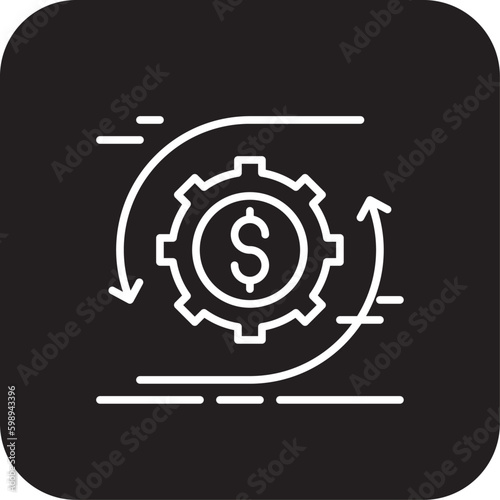 Agile Crisis management icon with black filled line style. process, agility, development, arrow, flexible, software, circular. Vector illustration
