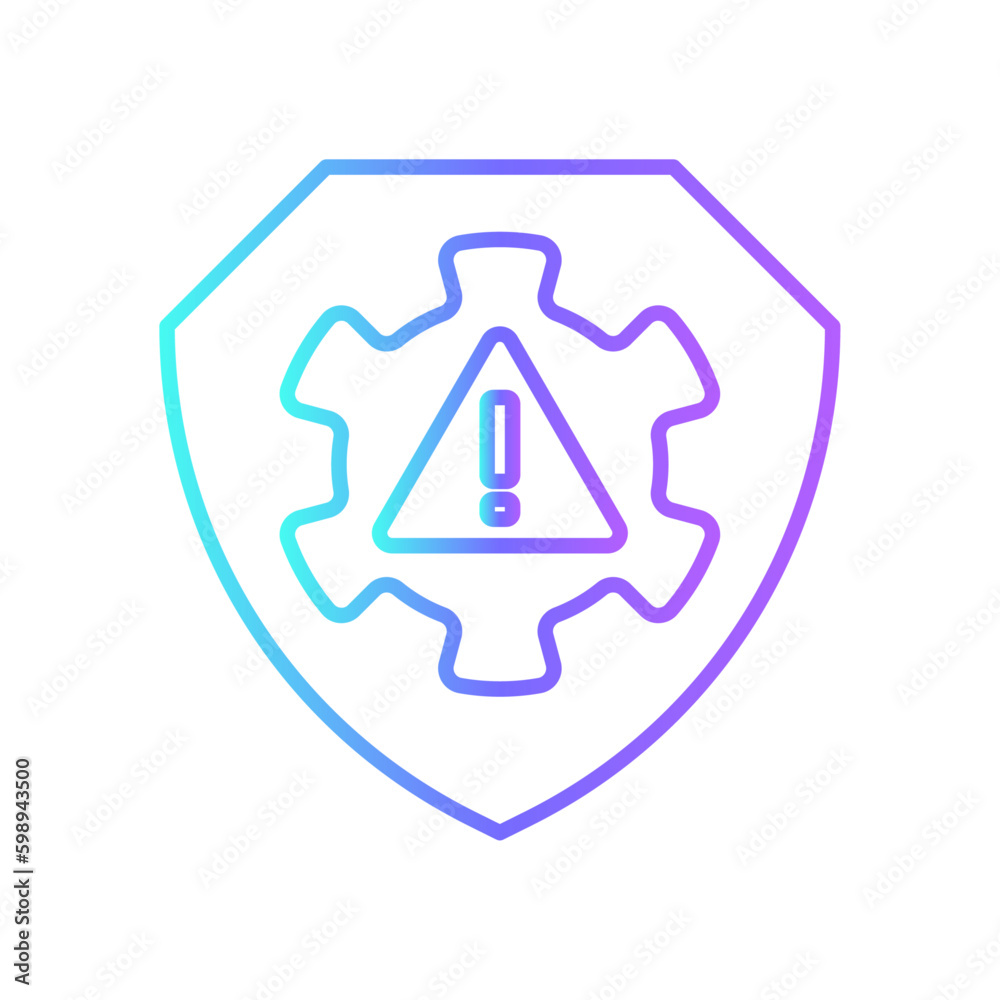 Mitigation Crisis management icon with blue duotone style. project, risk, plan, security, warning, facility, response. Vector illustration
