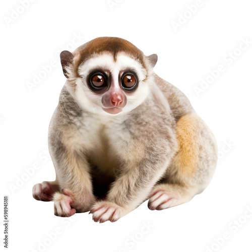 slow loris animal on a transparant background, PNG photo