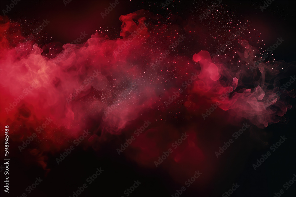 Glitter mist red Color vapor texture Ink water mix Fantasy