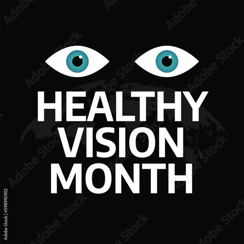 vector graphic of healthy vision month good for food healthy vision month celebration. flat design. flyer design.flat illustration.