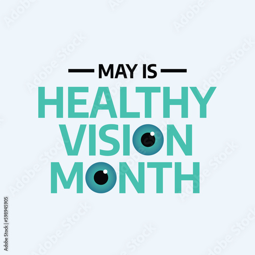 vector graphic of healthy vision month good for food healthy vision month celebration. flat design. flyer design.flat illustration.