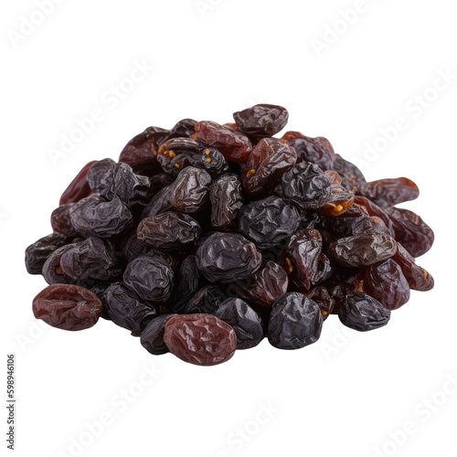 raisin fruits isolated on white