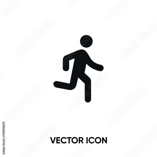 Runing vector icon . Modern, simple flat vector illustration for website or mobile app.Run or body symbol, logo illustration. Pixel perfect vector graphics	