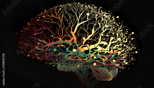 Brain Illustration - Generative AI