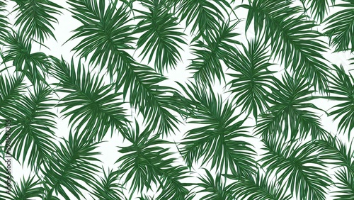 Illustration of Tropical Leaf Motifs