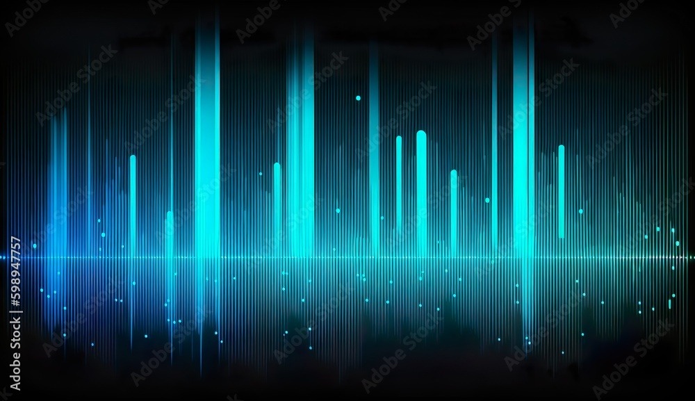 generative abstract data visualization with lines in blue colors generative abstract data visualization with lines in blue colors