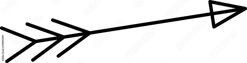 Outline Doodle Bow Arrow