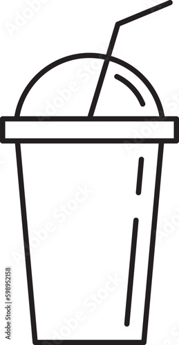 Outline Plastic Smoothie Cup 