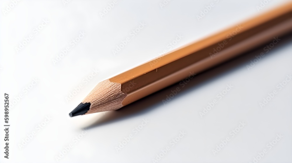 Sharp wooden pencil isolated on white studio shot. Sharp wooden pencil isolated on white studio shot.