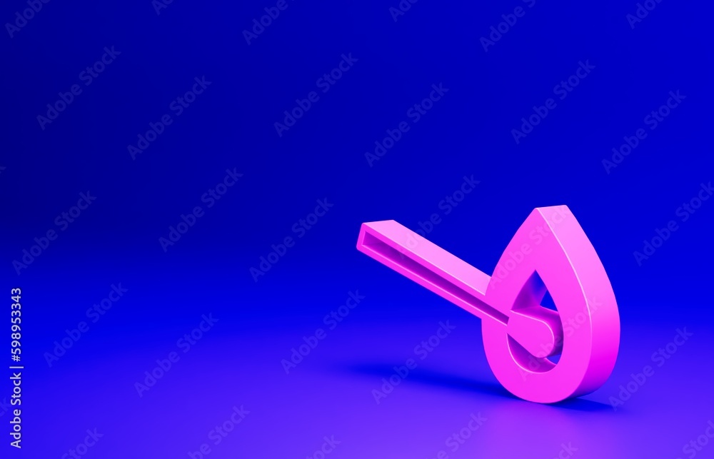 Pink Burning match with fire icon isolated on blue background. Match with fire. Matches sign. Minimalism concept. 3D render illustration Pink Burning match with fire icon isolated on blue background. Match with fire. Matches sign. Minimalism concept. 3D render illustration