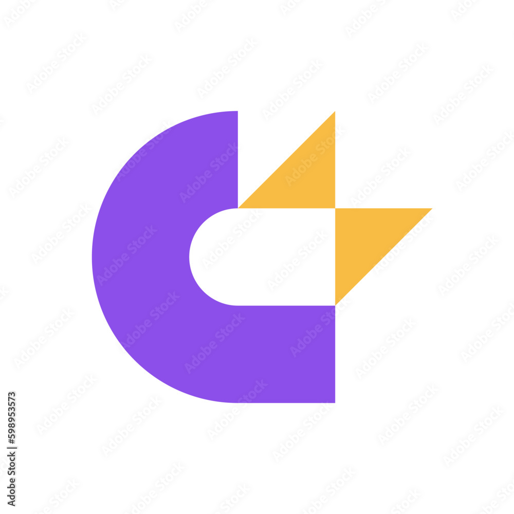 Letter C bolt modern creative logo design Letter C bolt modern creative logo design