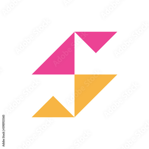 Letter S bolt modern creative logo design