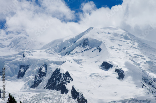 snow covered mountains, peak of Mont Blanc massive © Andrei Kazarov