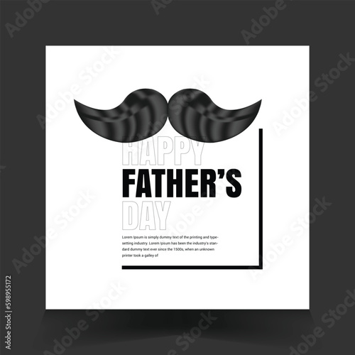 Father's Day Social Media Vector Template