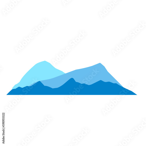Vector blue silhouettes of hills and mountains © Continent4L
