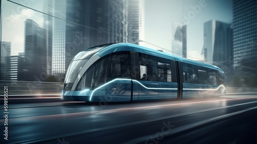 Forward-Thinking Mobility: The Future of Public Transit. Ai generative