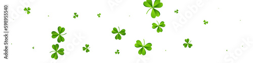 Olive color Clover Summer Vector White Panoramic