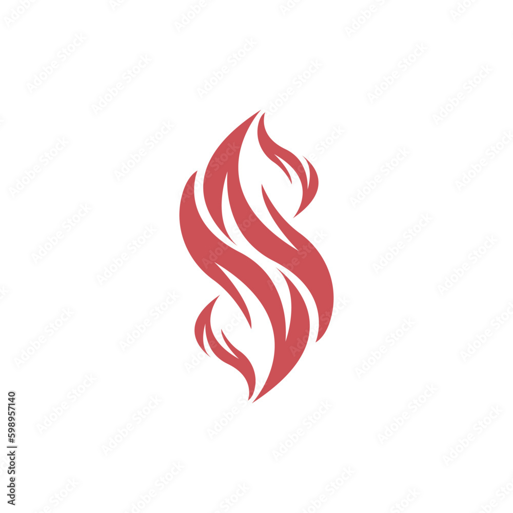 Fire logo design illustration and fire symbol