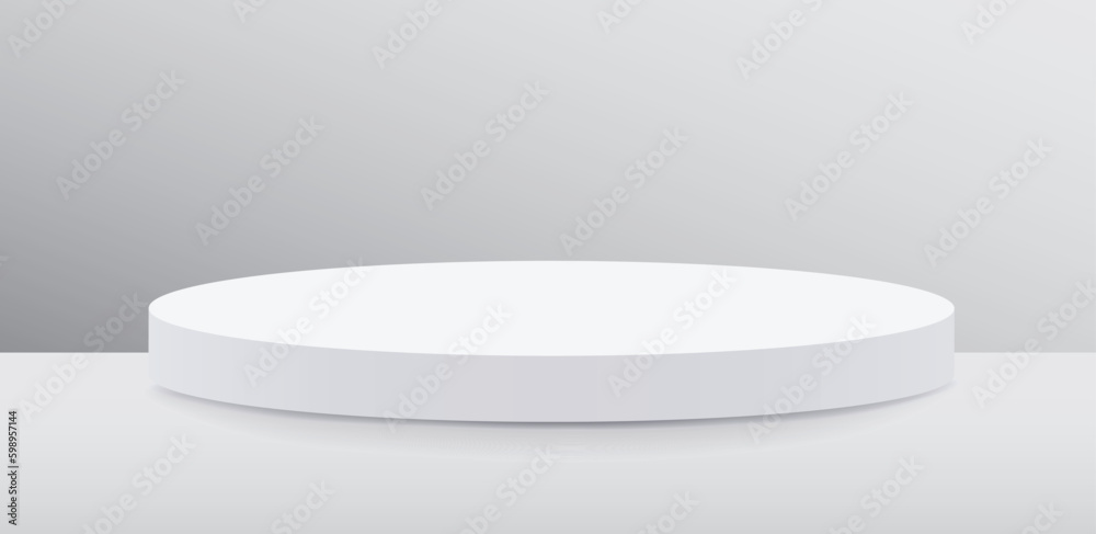 Round ceramic pedestal, product display stand, vector illustration Round ceramic pedestal, product display stand, vector illustration