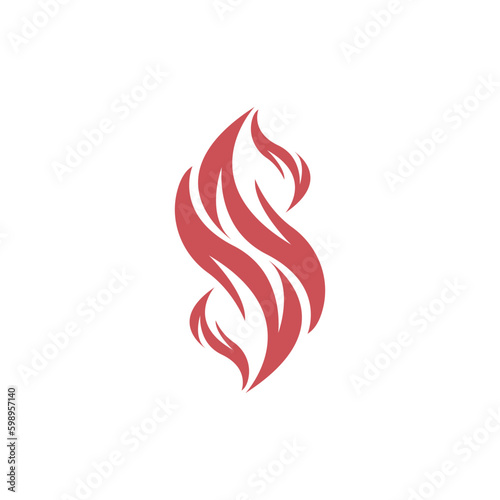 Fire logo design illustration and fire symbol