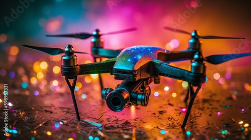 Experience the Ultimate Summer Party with an Explosive Drone Photoshoot and Vibrant Graphic Designs, Generative AI