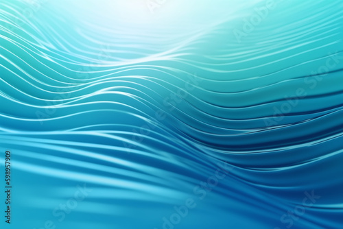 Fond d'écran sur vagues design sur dégradé bleu » IA générative